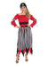 Bristol Novelty AF165S Crimson Pirate Adult (Small) Costume, Women, Red, Black, White