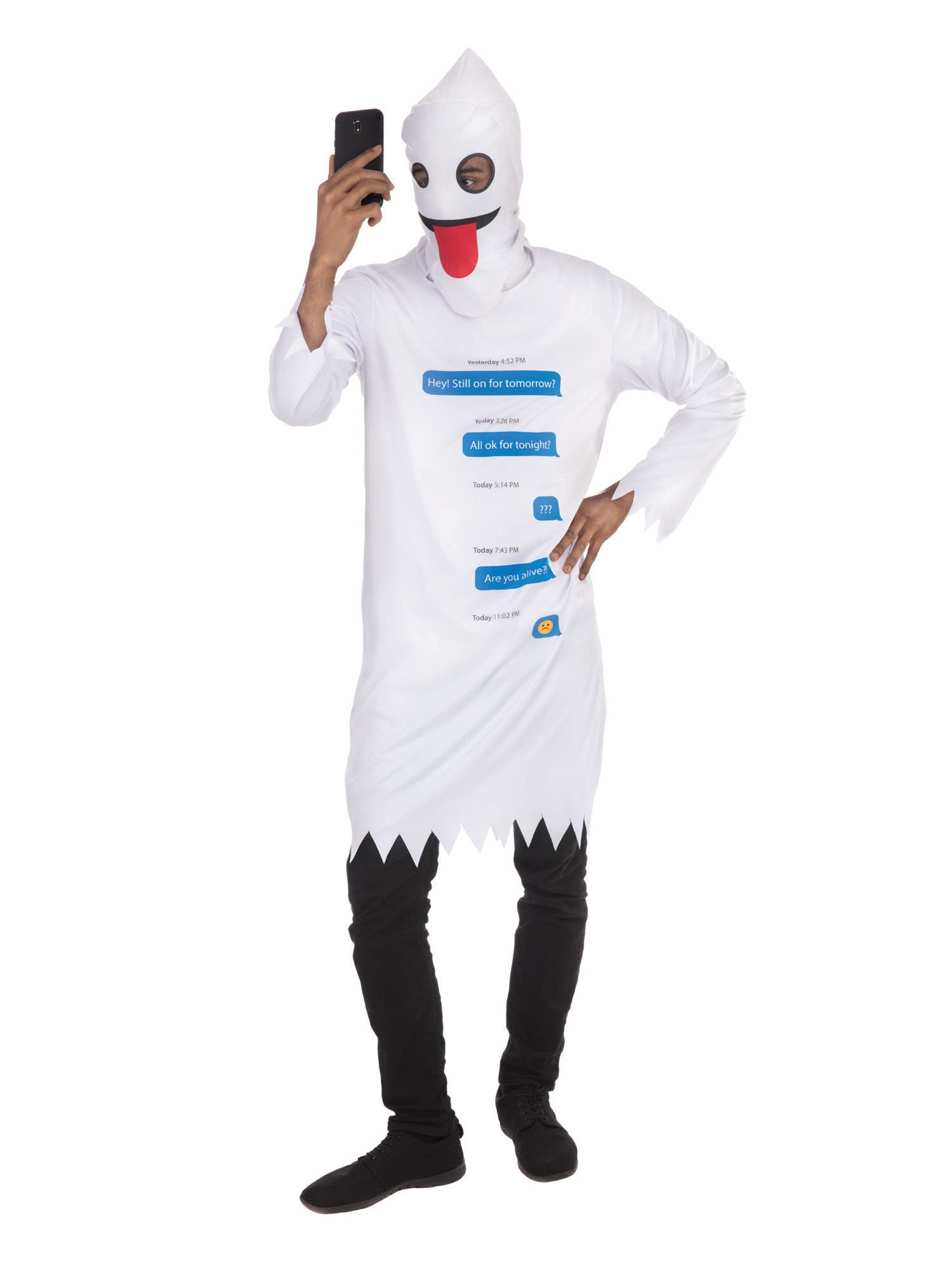 Bristol Novelty AF175 Ghosted Costume Standard, Adult, White
