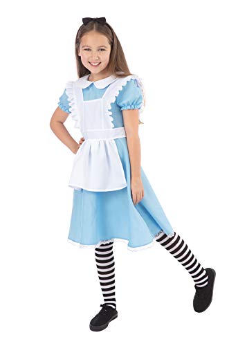 Bristol Novelty Traditional Alice Costume, Girls, Blue, White