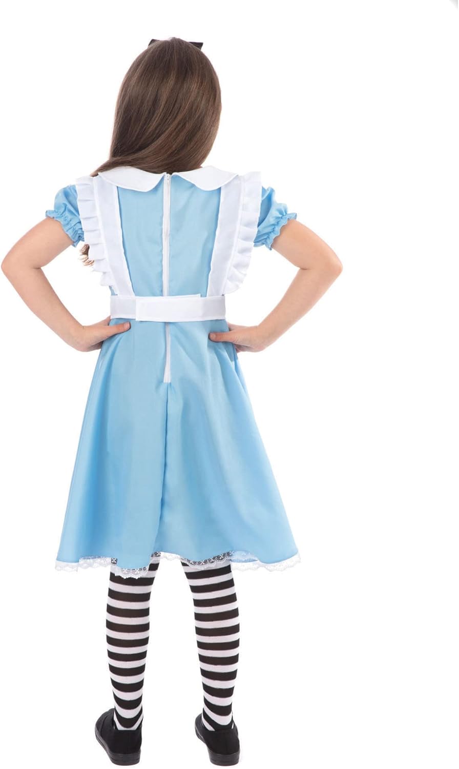 Bristol Novelty Traditional Alice Costume, Girls, Blue, White