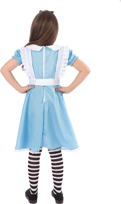 Bristol Novelty Traditional Alice Costume, Girls, Blue, White 10-12 Years Old