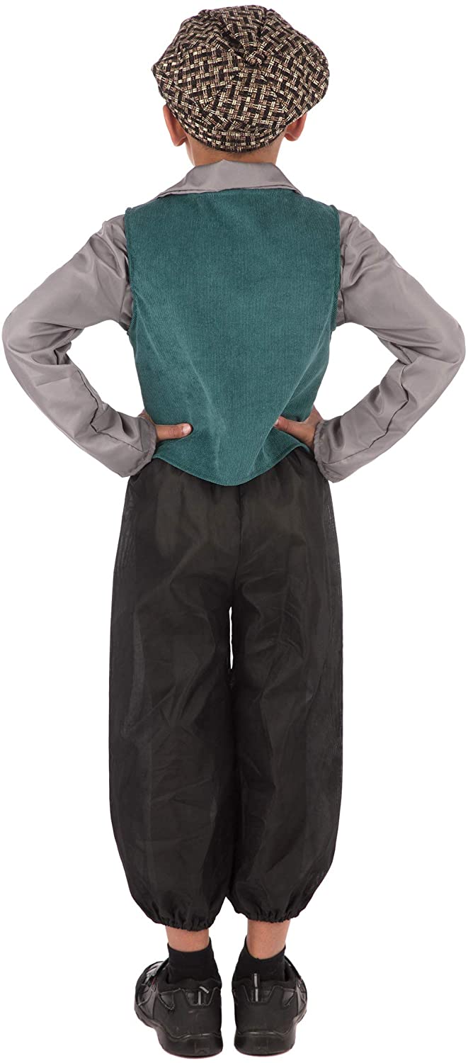 Bristol Novelty CF236S Victorian Street Boy (Small) Costume, Multi-Colour