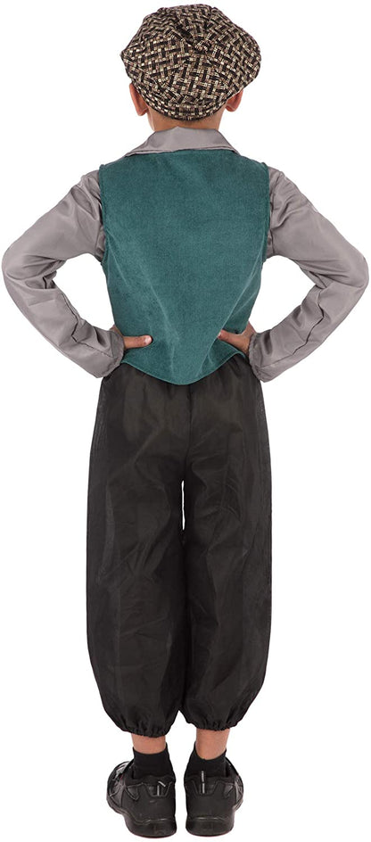 Bristol Novelty CF236S Victorian Street Boy (Small) Costume, Multi-Colour