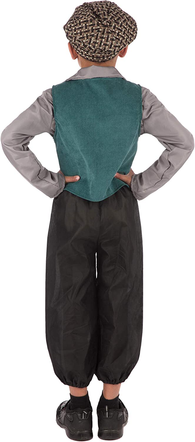 Bristol Novelty CF236S Victorian Street Boy (Small) Costume, Multi-Colour 9-10+ Years Old