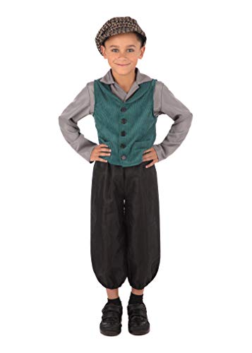 Bristol Novelty CF236S Victorian Street Boy (Small) Costume, Multi-Colour 9-10+ Years Old