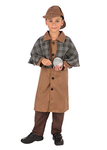 Bristol Novelty CF237S Detective Boy (Small) Costume, Brown