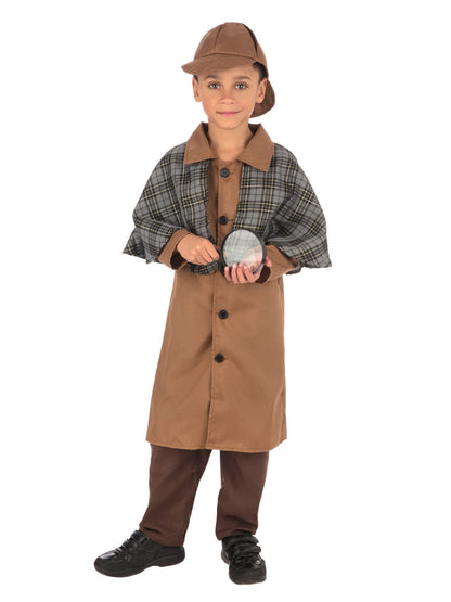 Bristol Novelty CF237S Detective Boy (Small) Costume, Brown