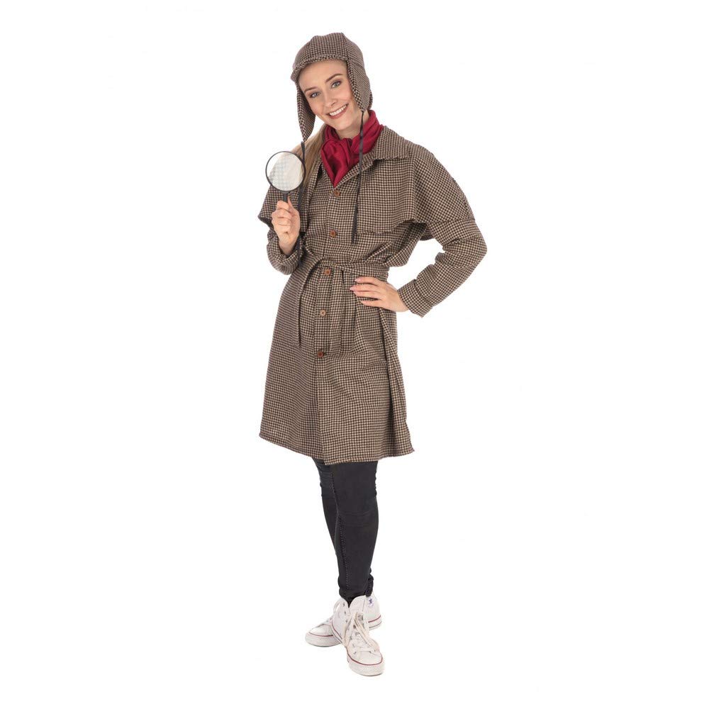 Bristol Novelty Detective Woman Costume, Adult Fancy Dress