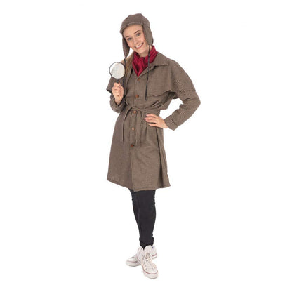 Bristol Novelty Detective Woman Costume, Adult Fancy Dress