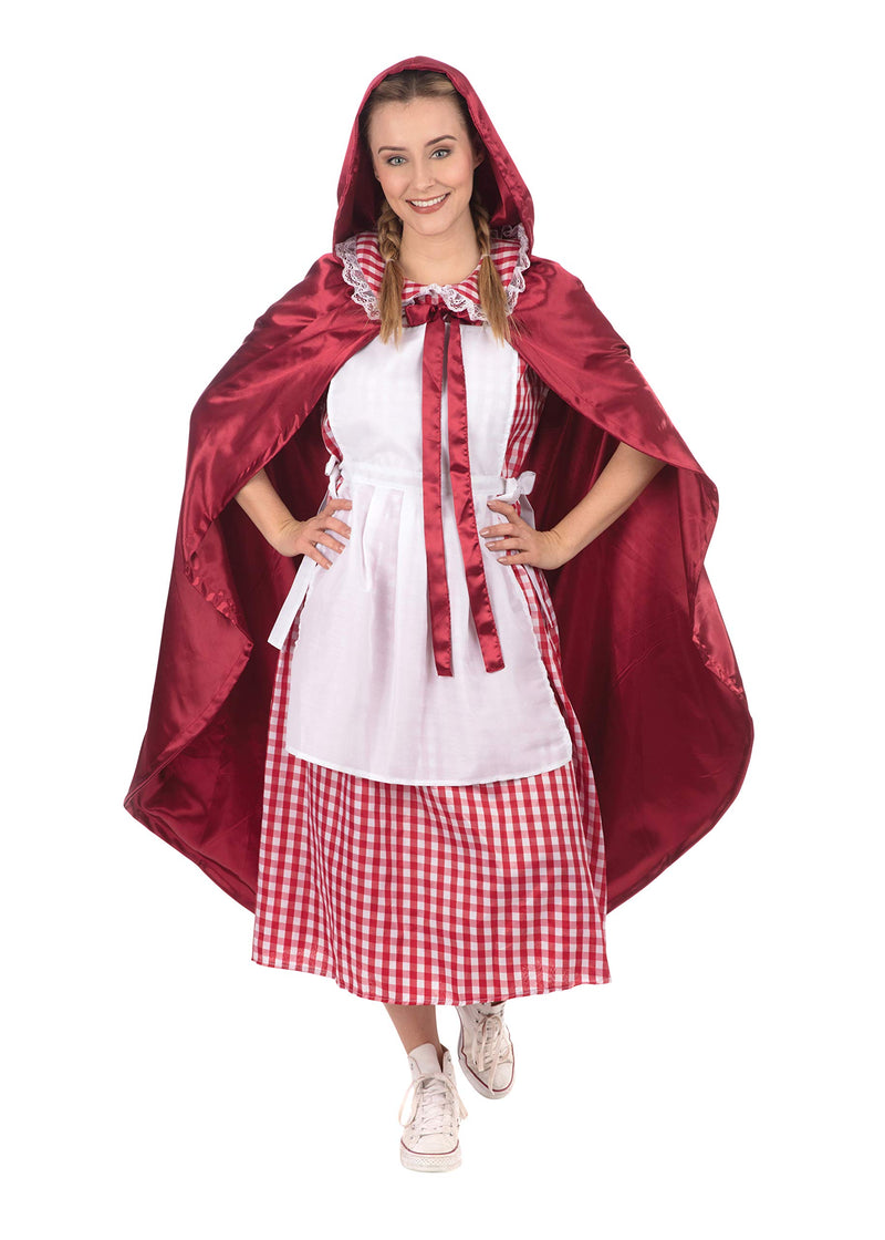 Bristol Novelty Classic Riding Hood Female Costume, Women, Red, White World Book Day