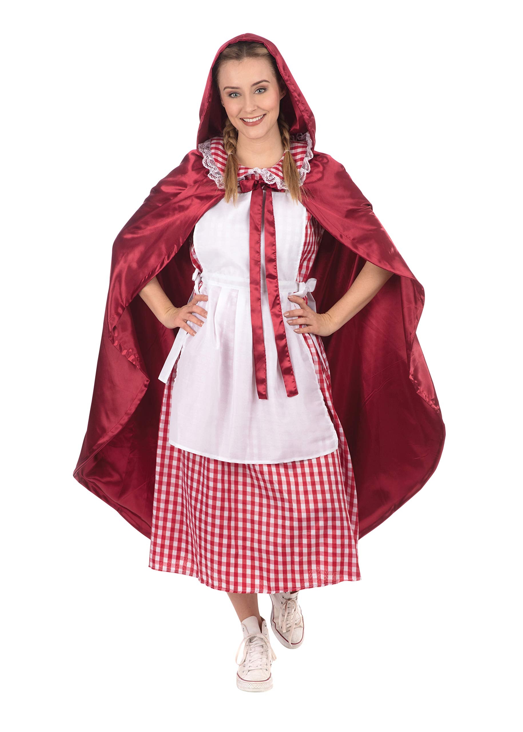 Bristol Novelty Classic Riding Hood Female Costume, Women, Red, White World Book Day