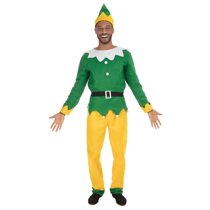 Bristol Novelty Weihnachtshelfer-Kostüm für Herren, Grün, Gelb Einheitsgröße