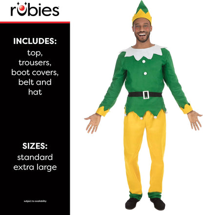 Bristol Novelty Weihnachtshelfer-Kostüm für Herren, Grün, Gelb Einheitsgröße