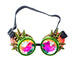 KALEIDOSCOPE GOGGLES GREEN & RED - FANCY DRESS