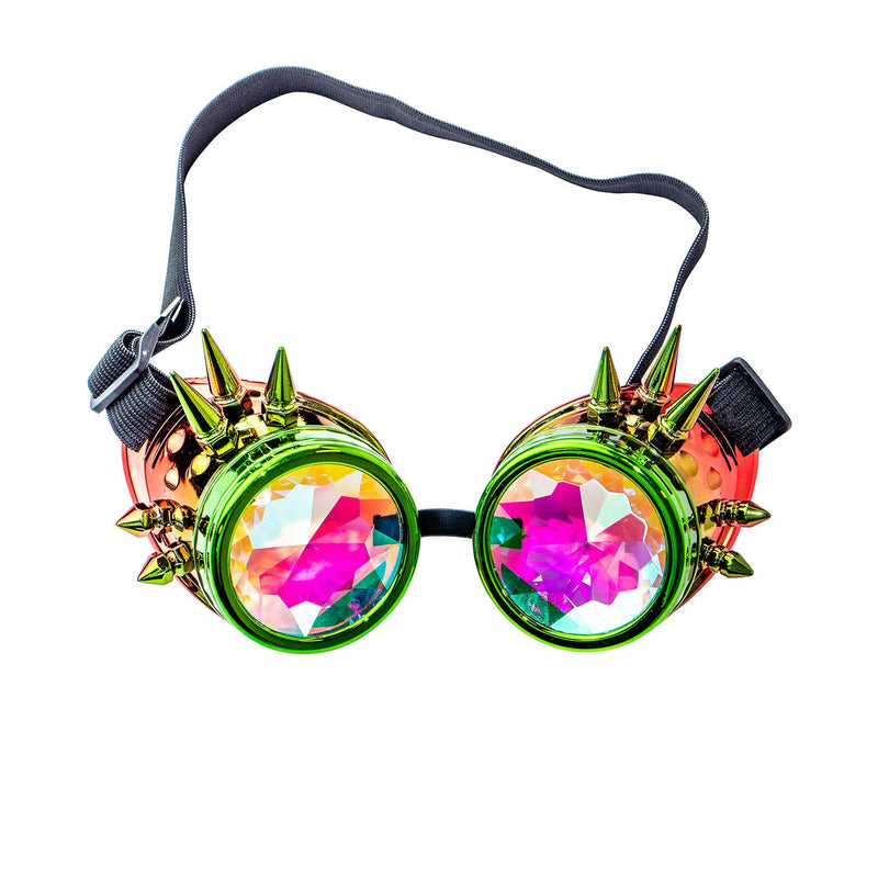 KALEIDOSCOPE GOGGLES GREEN & RED - FANCY DRESS