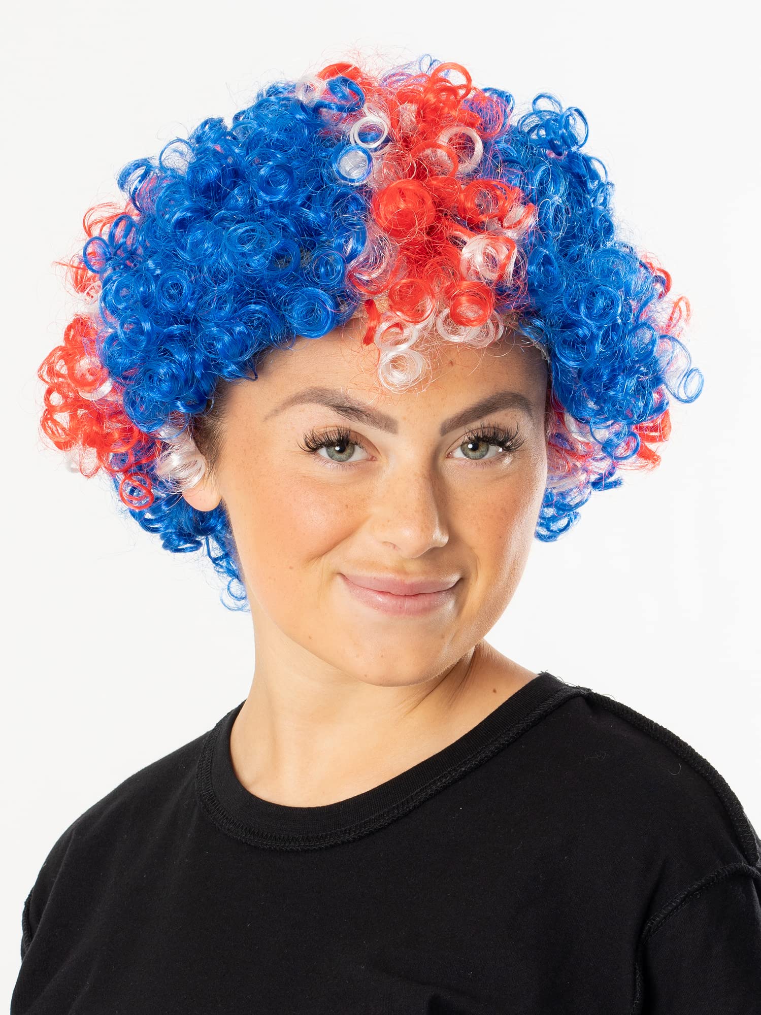 Bristol Novelty - Perücke (Einheitsgröße) (blau/rot/weiß