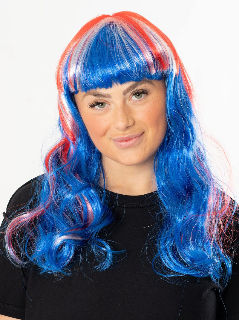 UNION JACK LONG WIG - FANCY DRESS