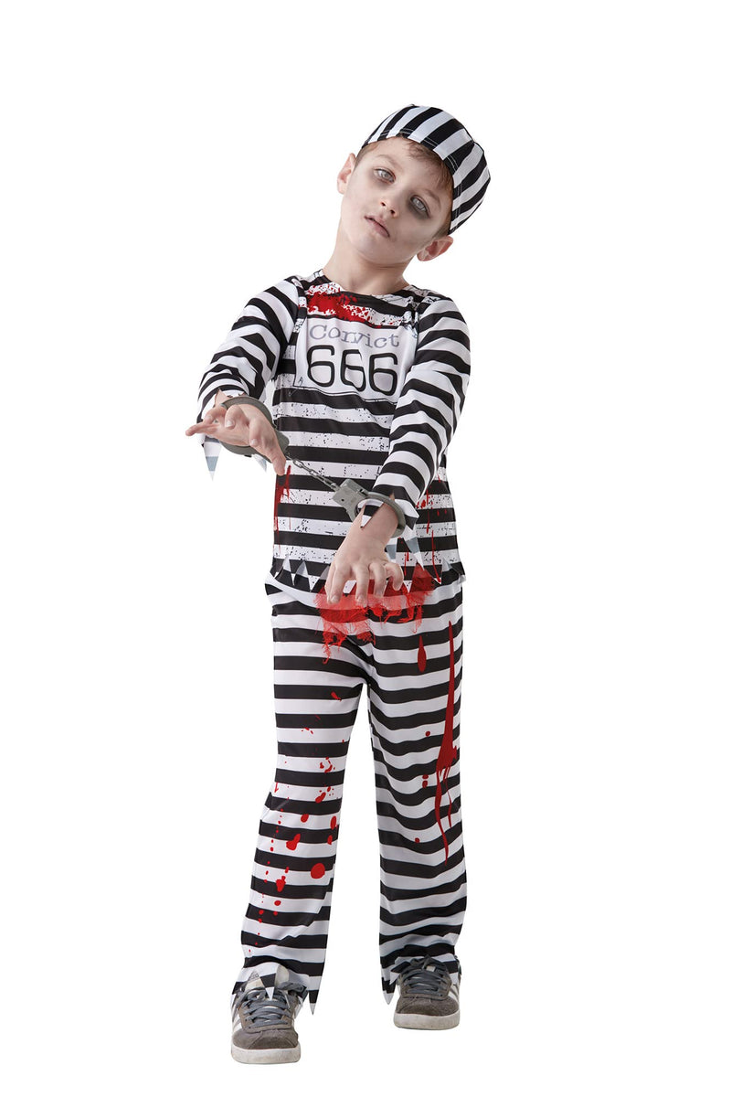 Forum Child Zombie Convict (Boy), Kids Fancy Dress Medium 5-6 Years