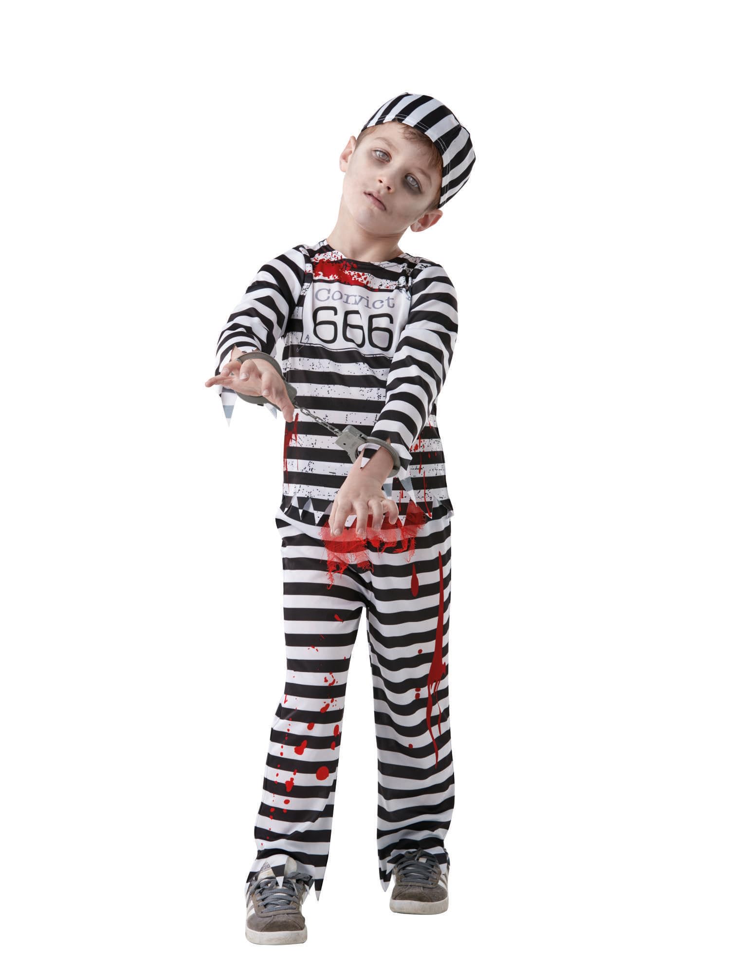Forum Child Zombie Convict (Boy), Kids Fancy Dress Medium 5-6 Years