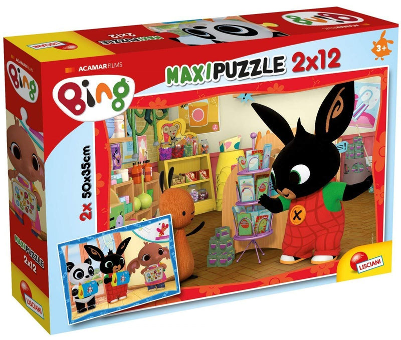 Lisciani 81233 Puzzle Supermaxi 12 Bing-A Scuola School BING SUPERMAXI