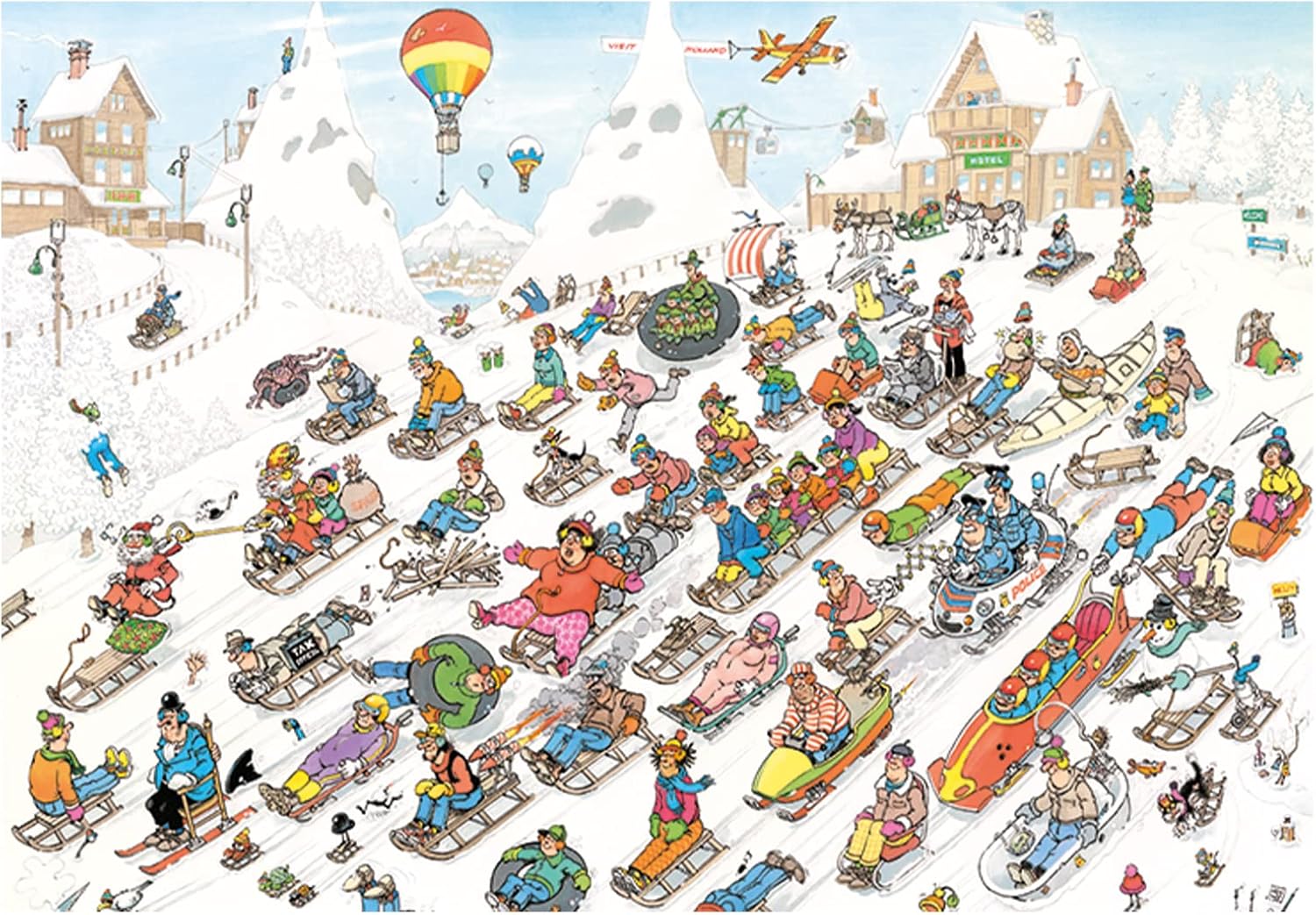 JUMBO 1000 PIECE JIGSAW PUZZLE - SNOW WHITE AND THE SEVEN DWARFS BY SCOTT GUSTAFSON