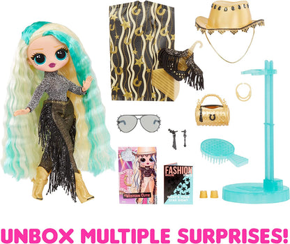 L.O.L. Surprise! OMG Fashion Doll - WESTERN CUTIE - Packe die fabelhaften Überraschungen und Accessoires aus- Inklusive Modepuppe, Outfit und Puppenständer- Geschenk für Kinder im Alter ab 4 Jahren