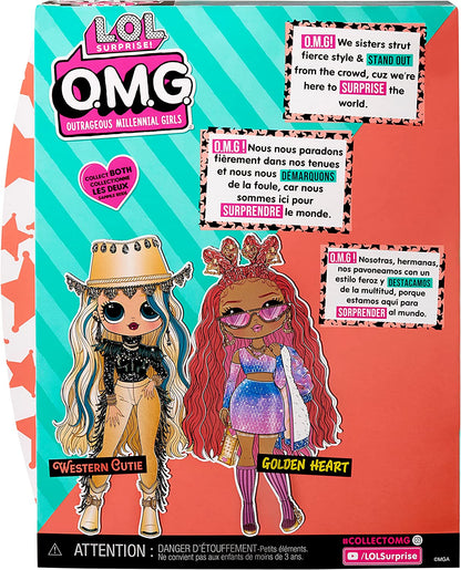 L.O.L. Surprise! OMG Fashion Doll - WESTERN CUTIE - Packe die fabelhaften Überraschungen und Accessoires aus- Inklusive Modepuppe, Outfit und Puppenständer- Geschenk für Kinder im Alter ab 4 Jahren