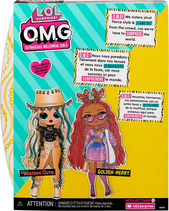 LOL Surprise OMG Fashion Doll - GOLDEN HEART - Unbox Fabulous Surprises and Accessories - Includes Fashion Doll, Outfit, Accessories, and Doll Stand - Great Gift for Kids Ages 4+