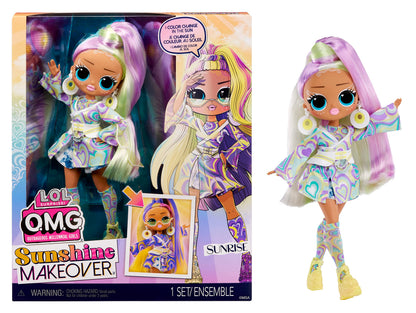 LOL Surprise OMG Sunshine Makeover Fashion Doll - SUNRISE - UV Colour Change in the Sun, Multiple Surprises, and Fabulous Accessories - Great Gift for Kids Ages 4+