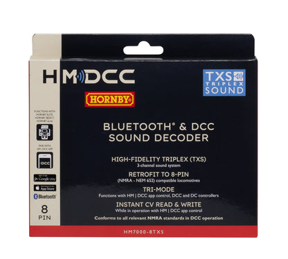 Hornby HM7000-8TXS: Bluetooth® & DCC Sound Decoder (8-pin)