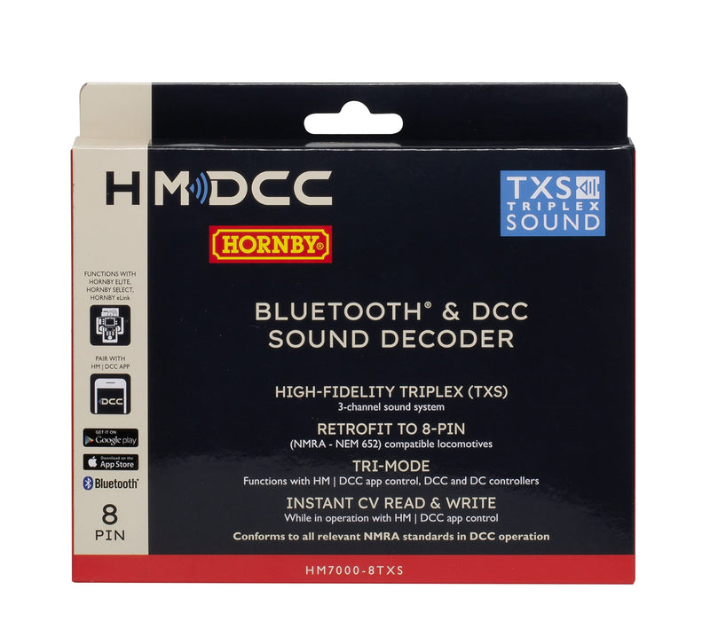 Hornby HM7000-8TXS: Bluetooth® & DCC Sound Decoder (8-pin)