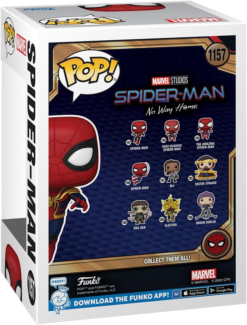 Funko Pop! Marvel: Spiderman No Way Home 2021 - Spider-Man - Leaping SM1 - Spider-man - Collectable Vinyl Figure - Gift Idea - Official Merchandise - Toys for Kids & Adults - Movies Fans