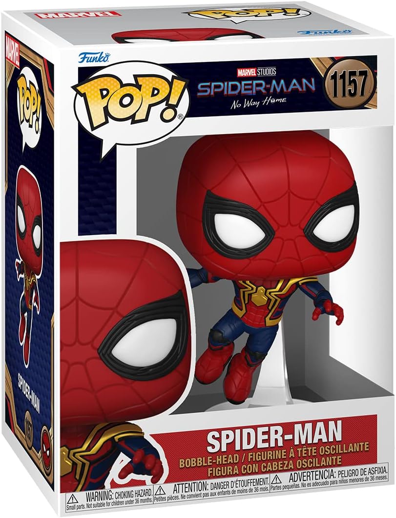 Funko Pop! Marvel: Spiderman No Way Home 2021 - Spider-Man - Leaping SM1 - Spider-man - Collectable Vinyl Figure - Gift Idea - Official Merchandise - Toys for Kids & Adults - Movies Fans