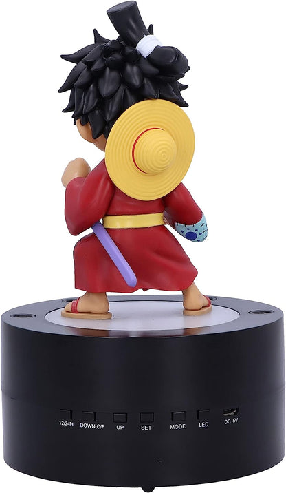 TEKNOFUN One Piece Luffy Luminous Alarm Clock,Red, Blue, Yellow, Black