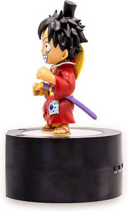 TEKNOFUN One Piece Luffy Luminous Alarm Clock,Red, Blue, Yellow, Black