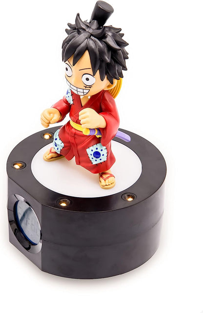 TEKNOFUN One Piece Luffy Luminous Alarm Clock,Red, Blue, Yellow, Black