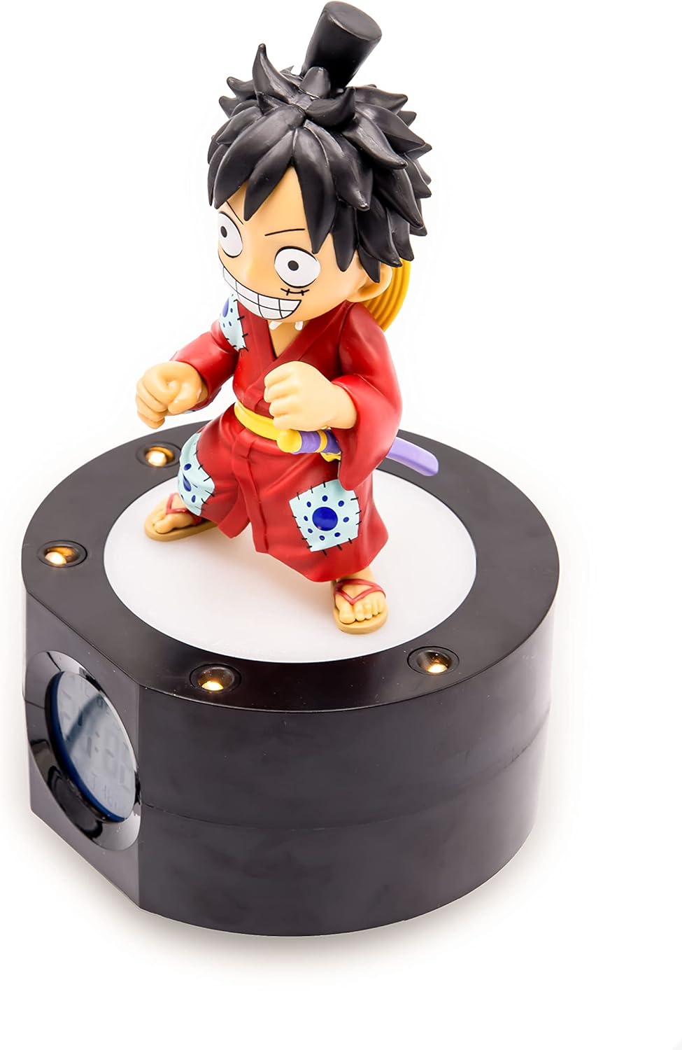 TEKNOFUN One Piece Luffy Luminous Alarm Clock,Red, Blue, Yellow, Black