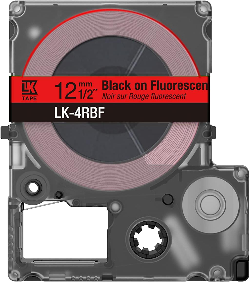 Fluorescent Red/Black 12mm LK-4RBF