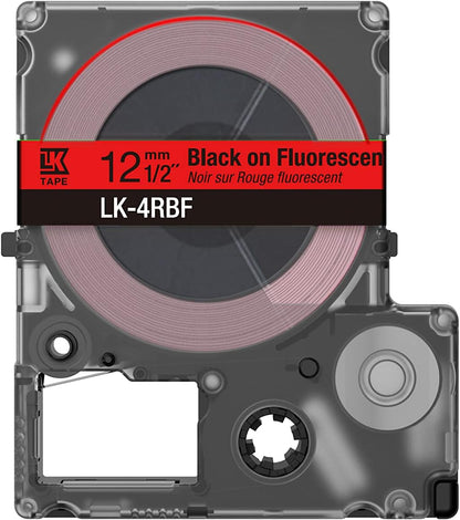 Fluorescent Red/Black 12mm LK-4RBF
