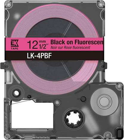 Fluorescent Pink/Black 12mm LK-4PBF Pink / Black