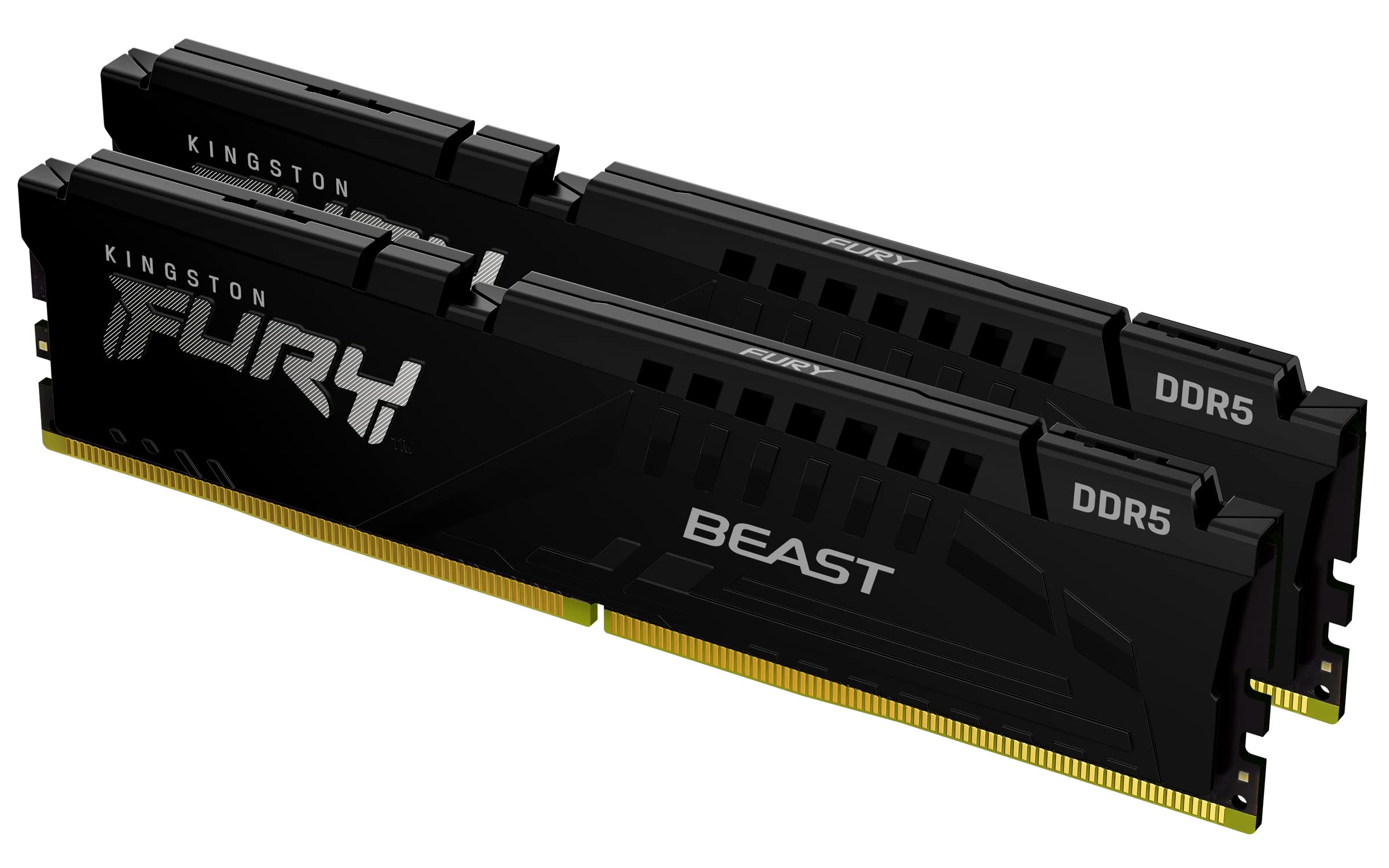 Kingston FURY Beast DDR5 16GB (2x8GB) 6000MT/s DDR5 CL40 DIMM Desktop Gaming Memory Kit of 2 - KF560C40BBK2-16 16GB Kit of 2 6000MT/s Intel XMP