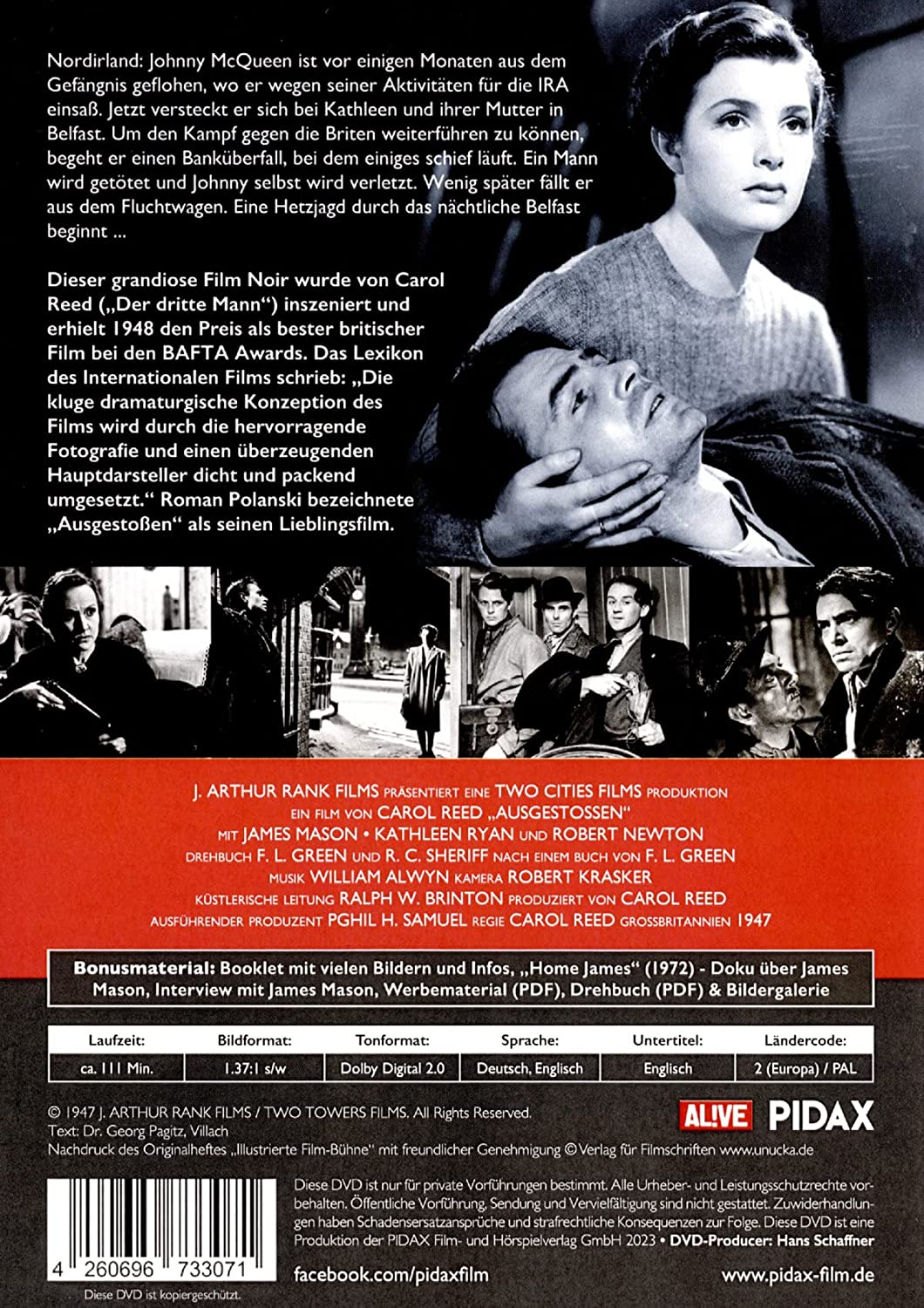 Ausgestoßen - Remastered Edition / Preisgekrönter Film Noir von Regisseur Carol Reed (Pidax Film-Klassiker