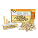 JOIN CLIPS®: 200 Wooden Building Blocks PRO - Wooden Building Blocks in New Format - Supplementary Set - Children's Toy - Wooden Toy - Suitable from 4 Years - With Educational Examples