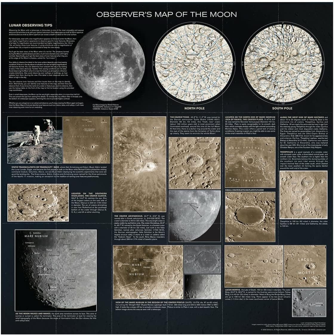 Celestron 93704 Mappa della Luna per l’osservatore