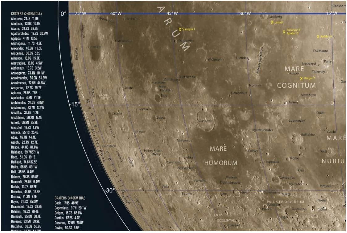 Celestron 93704 Mappa della Luna per l’osservatore