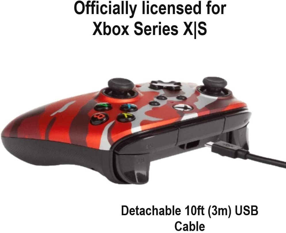 POWER A - Wired Controller Enhanced - Camo Red Xbox Series X