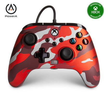 POWER A - Wired Controller Enhanced - Camo Red Xbox Series X