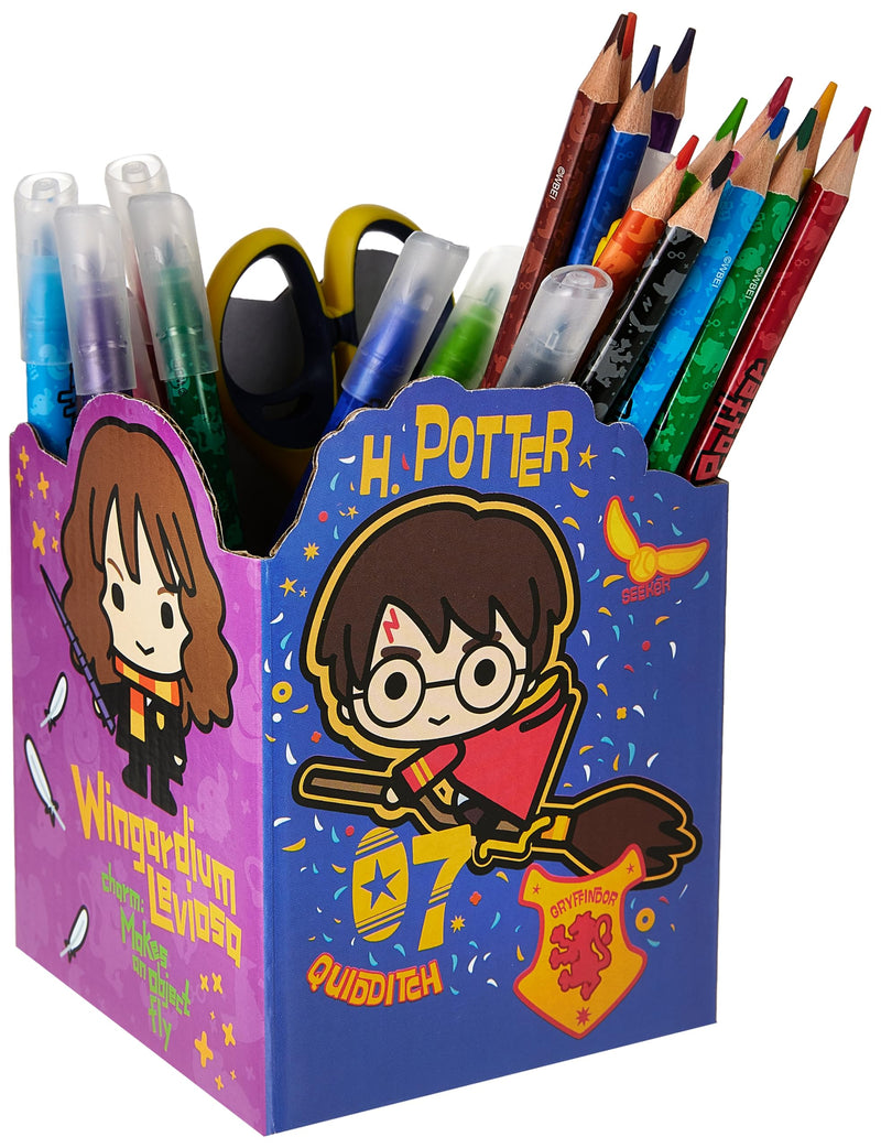 Maped - Drawing Set - Harry Potter Collection - 35 Craft Pieces - Includes Children's Scissors, Colored Pencils, Colored Pencils, Stickers and 1 Mounting Pen Holder, Multicoloured, 899797