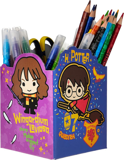 Maped - Drawing Set - Harry Potter Collection - 35 Craft Pieces - Includes Children's Scissors, Colored Pencils, Colored Pencils, Stickers and 1 Mounting Pen Holder, Multicoloured, 899797