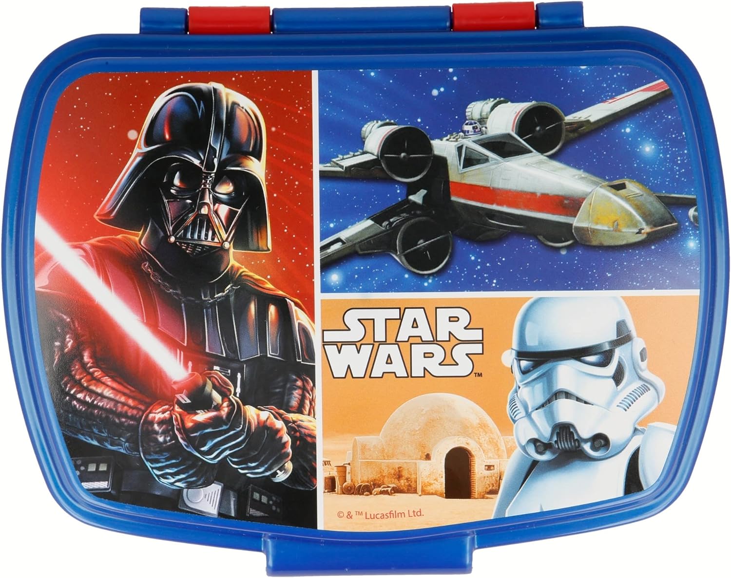 Générique Unbranded 8020149 Star Wars Legend Lunch Box, Plastic, Blue, 17.2 x 13.8 x 5.5 cm